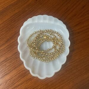 Vintage Hazel Atlas Milk Glass Shell Scallop Dish Ashtray